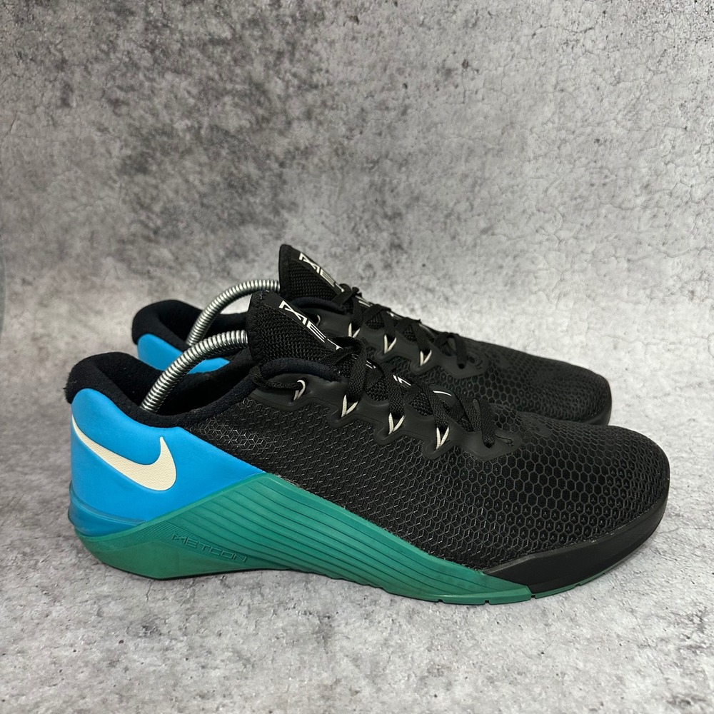 Nike Metcon 5 Training Shoes Mens 11.5 Black Blue AQ1189-040 Gym Lifting Sneaker